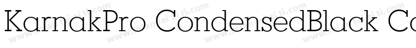 KarnakPro CondensedBlack Condensed字体转换